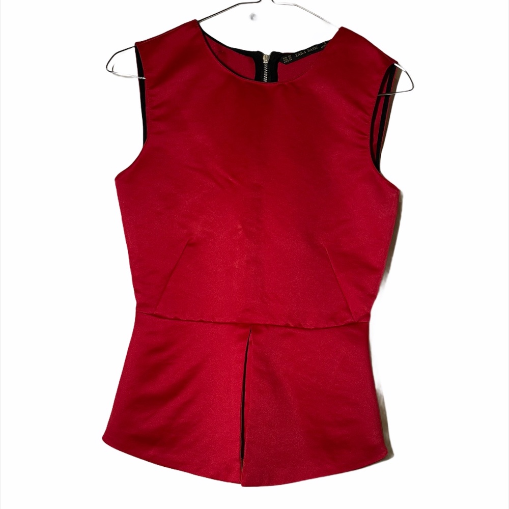 Zara red casual top